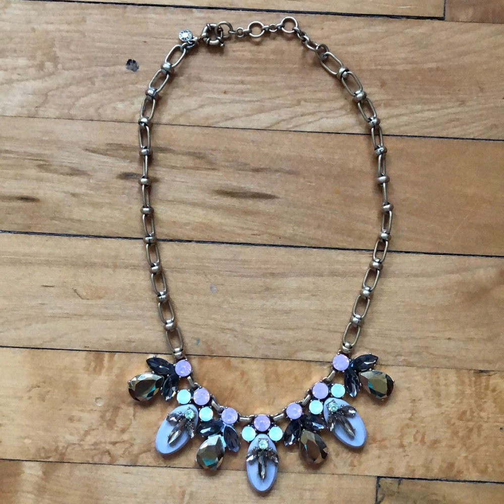 J Crew fun jeweled statement necklace